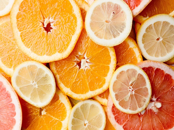 Close up of sliced oranges